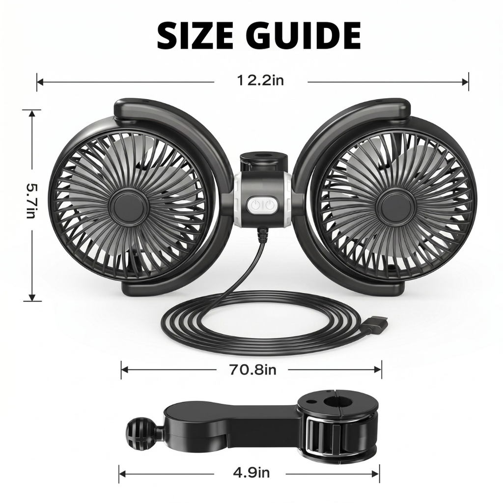 PekoPets™ Backseat Dog Cooling Fans (USB-A)