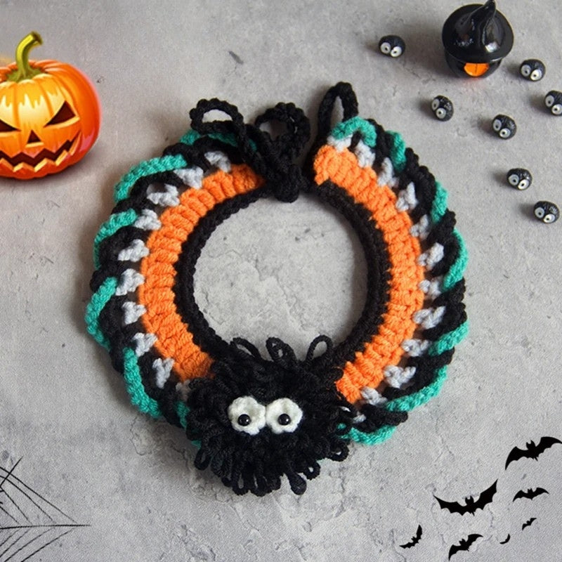 Crochet Halloween Cat Collar