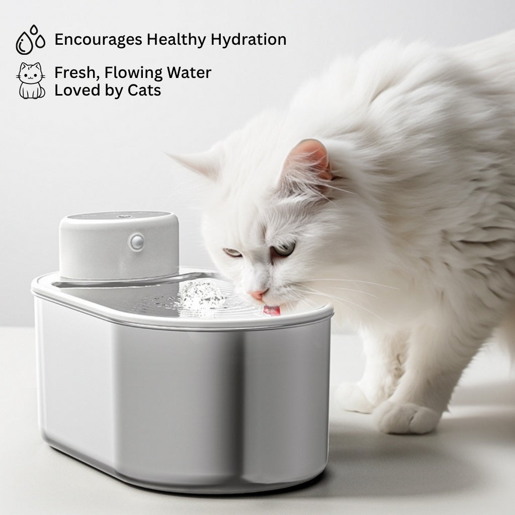 PekoPets® AquaFlow Cat Water Fountain – 3L Filtered & Cordless