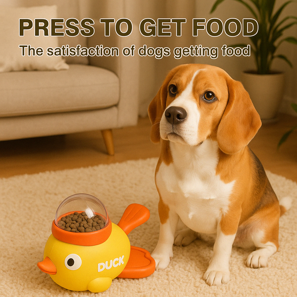 Snackie Duck™ – Interactive Treat Dispensing Toy for Dogs & Cats