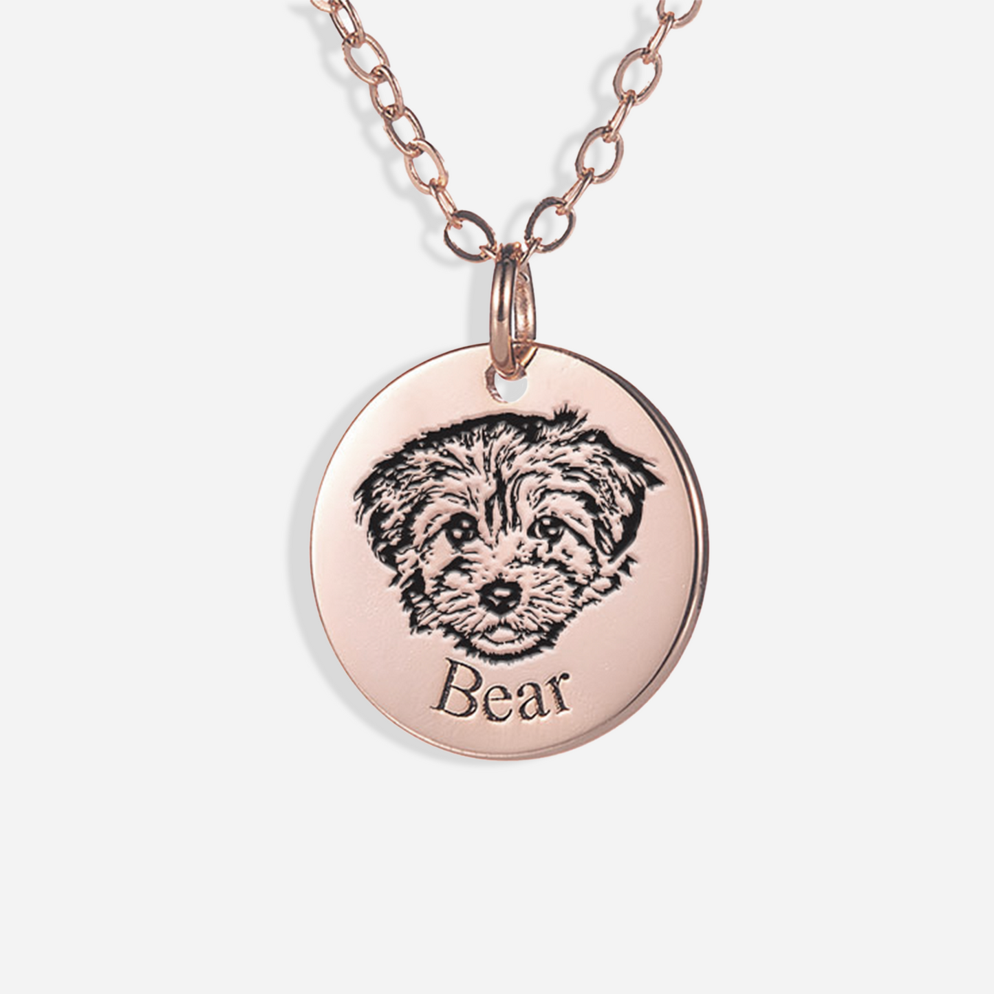 Custom Engraved Pet Portrait Necklace