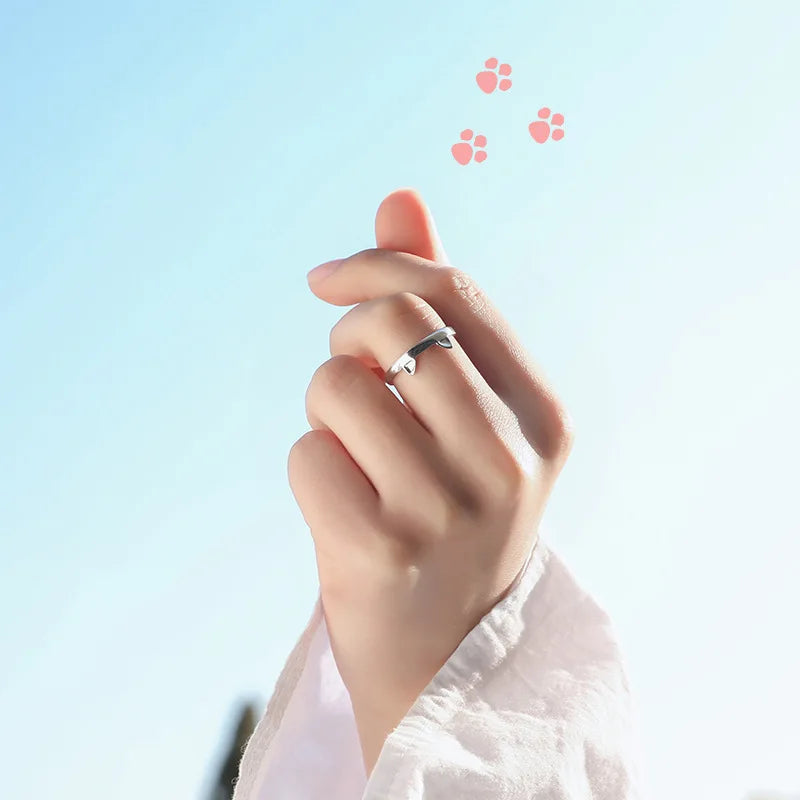 Adjustable Cat Ears Ring – Cute Matching Gift for Cat Lovers