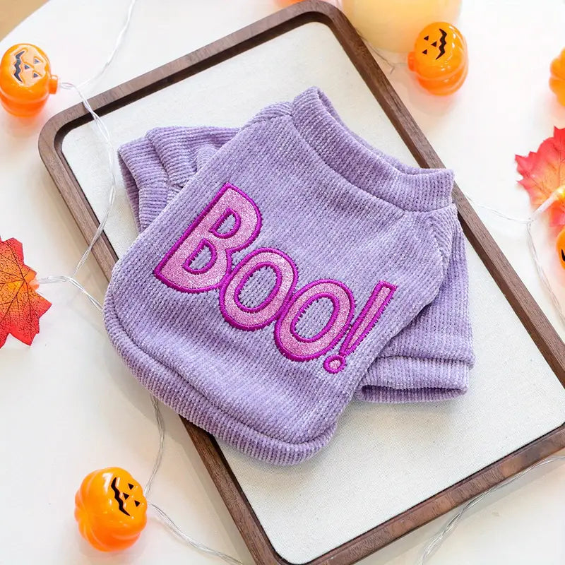 Halloween Dog Sweater - Boo!