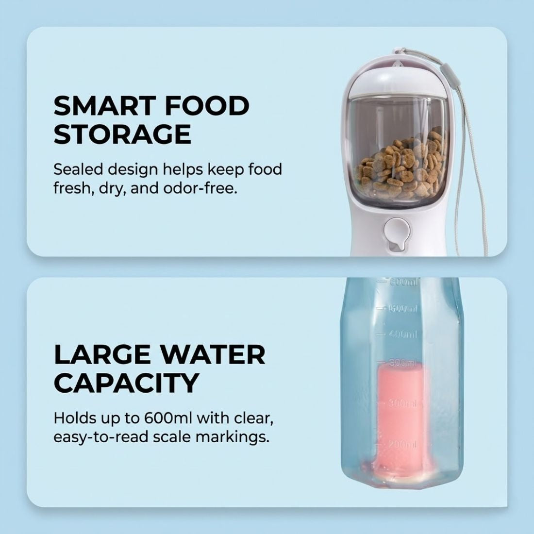 Portable 3-in-1 Dog Water Bottle