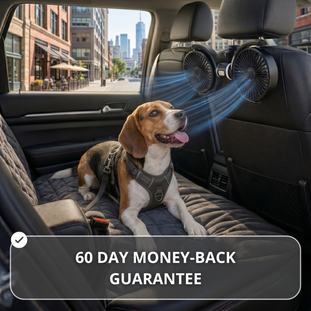 PekoPets™ Backseat Dog Cooling Fans (USB-A)