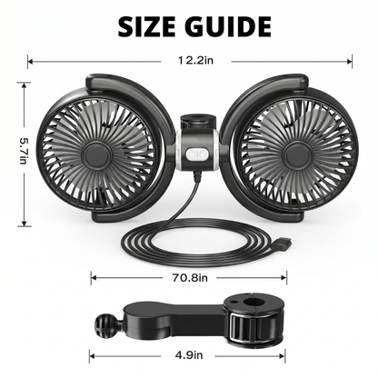 PekoPets™ Backseat Dog Cooling Fans (USB-A)