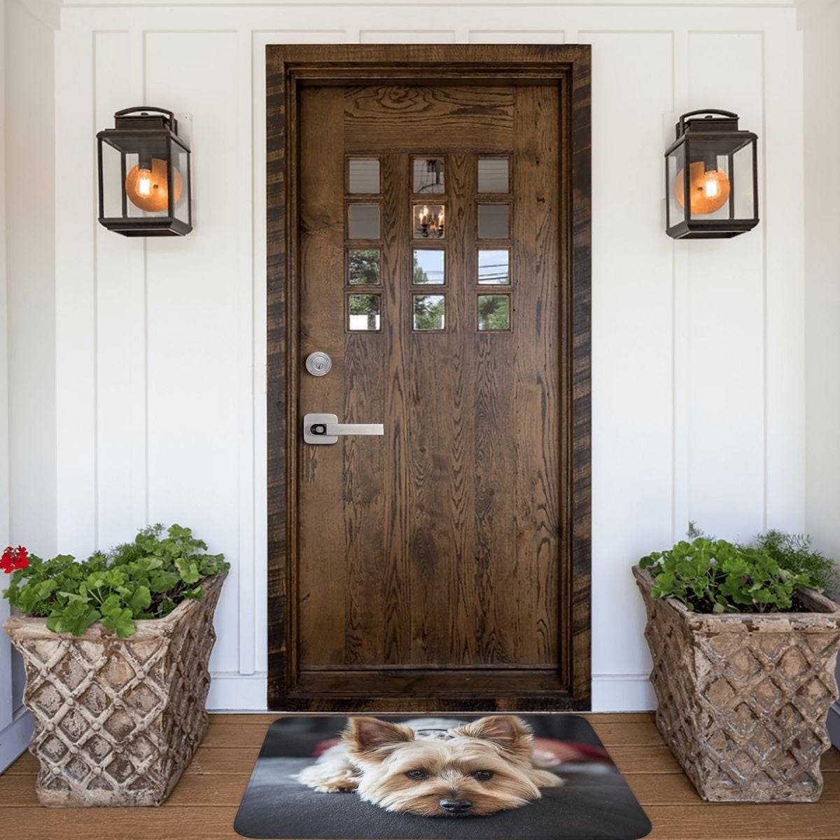 Charming Yorkie Mat: Non-Slip Bathroom + Entrance Rug