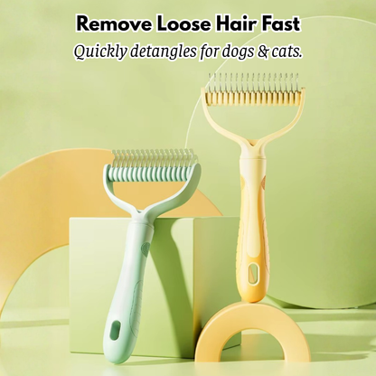 Pet Deshedding & Detangling Comb – Removes Loose Hair Fast