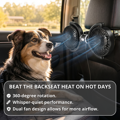 PekoPets™ Backseat Dog Cooling Fans (USB-A)