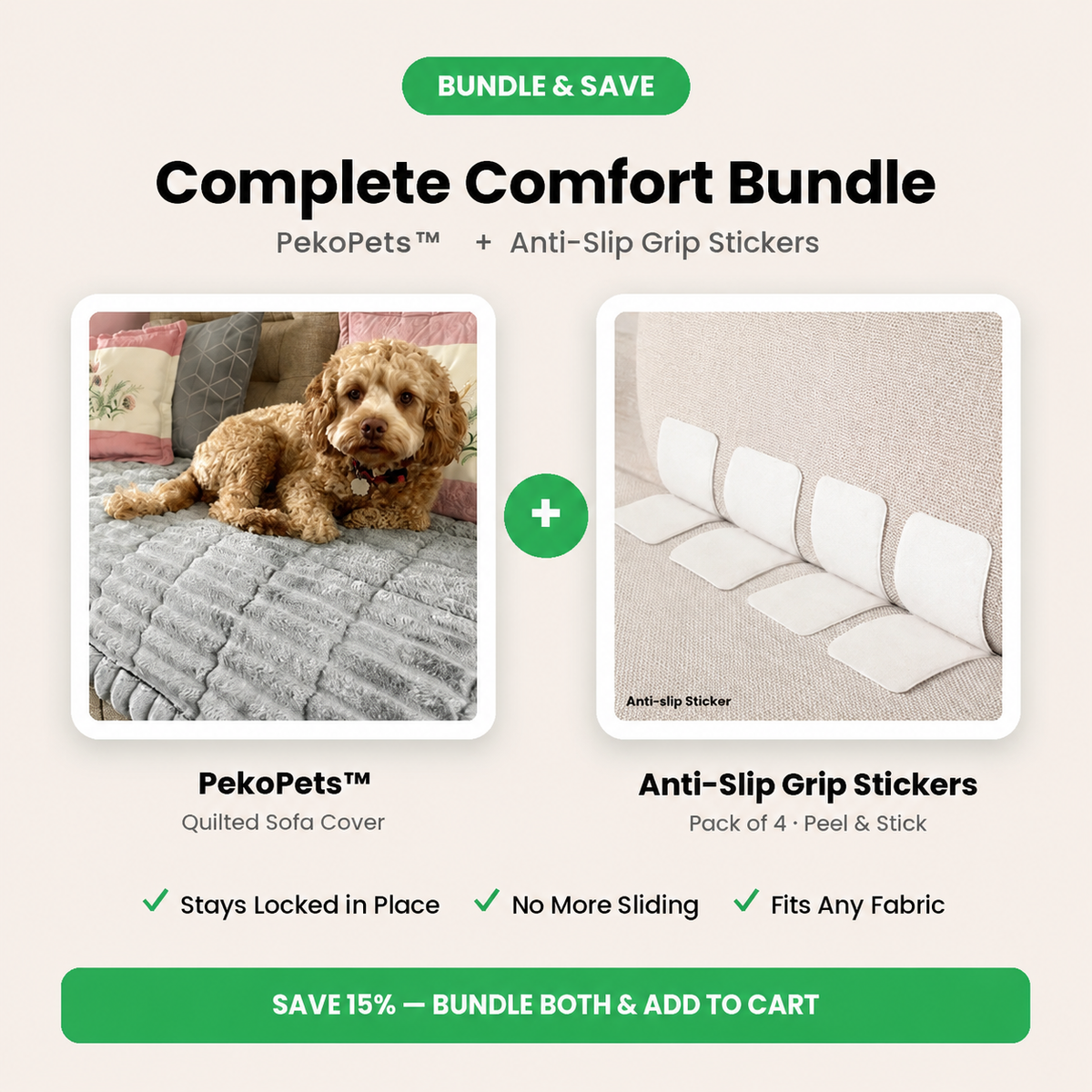 PekoPets™ Quilted Sofa Cover
