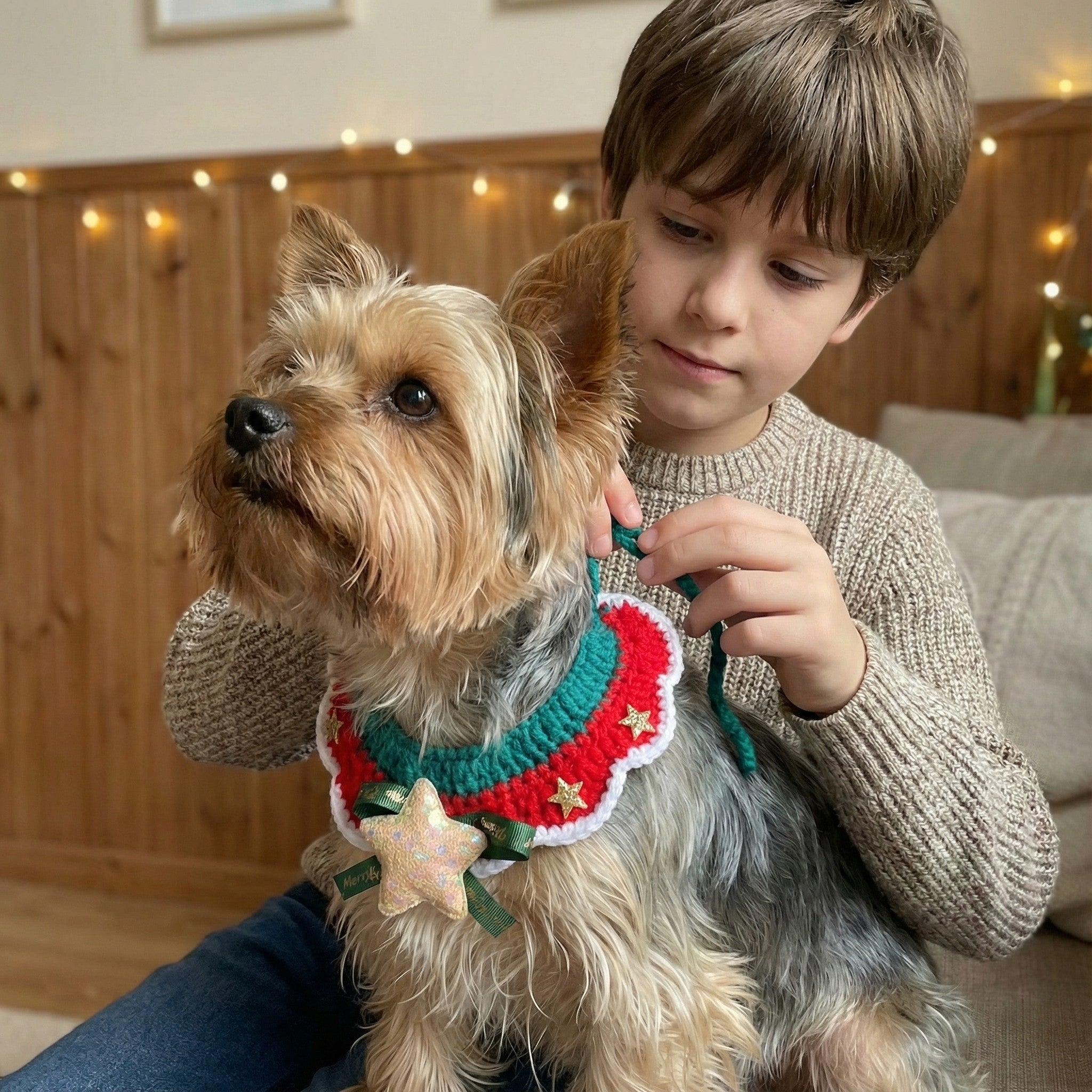 Twinkle Star Christmas Bib
