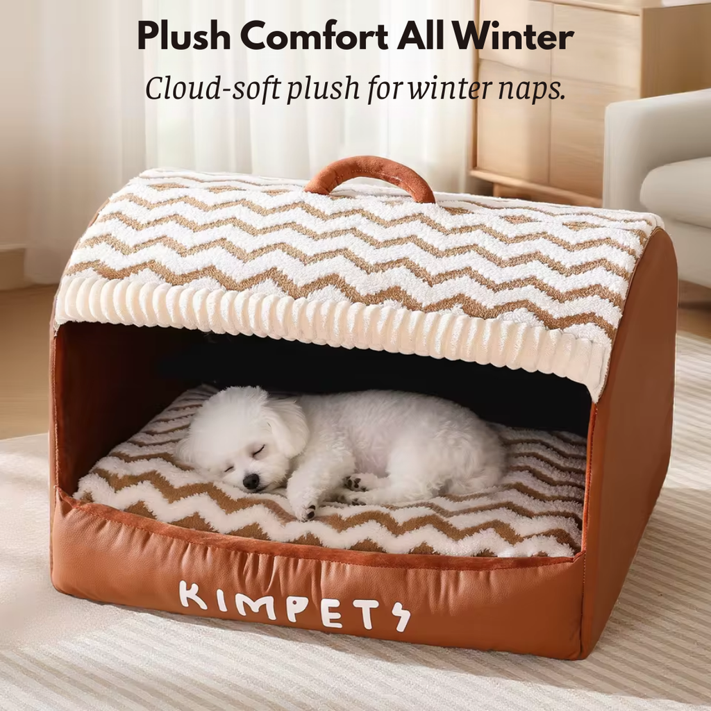 Anxiety Relief Pet House for Dogs & Cats, Cozy Covered Design