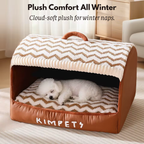 Anxiety Relief Pet House for Dogs & Cats, Cozy Covered Design