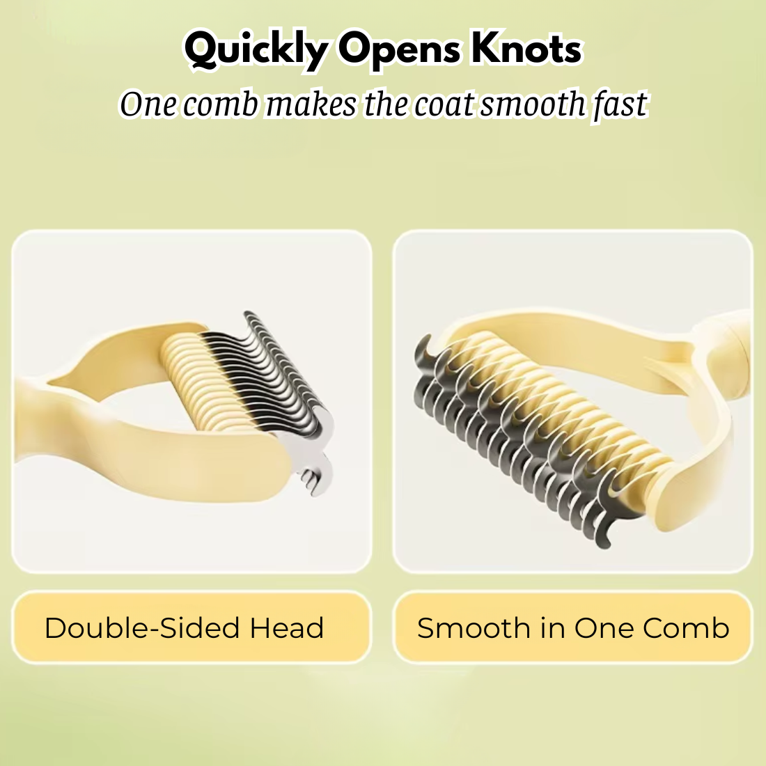 Pet Deshedding & Detangling Comb – Removes Loose Hair Fast