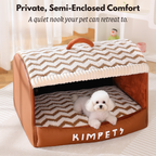 Anxiety Relief Pet House for Dogs & Cats, Cozy Covered Design