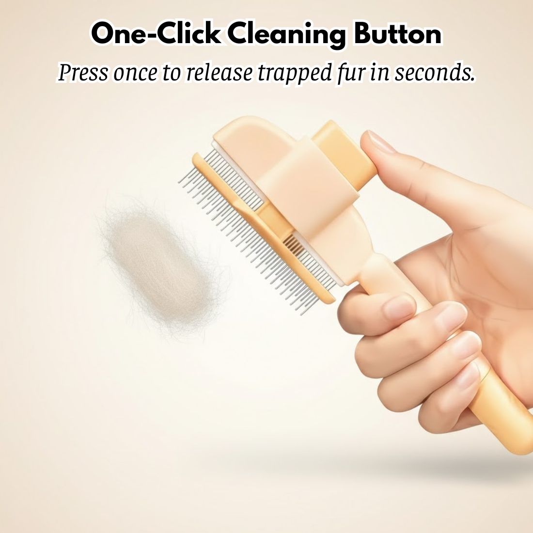 Self-Cleaning Slicker Brush - Easy Fur Removal for Dogs & Cats