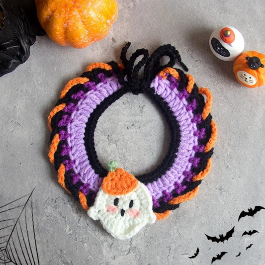 Crochet Halloween Cat Collar