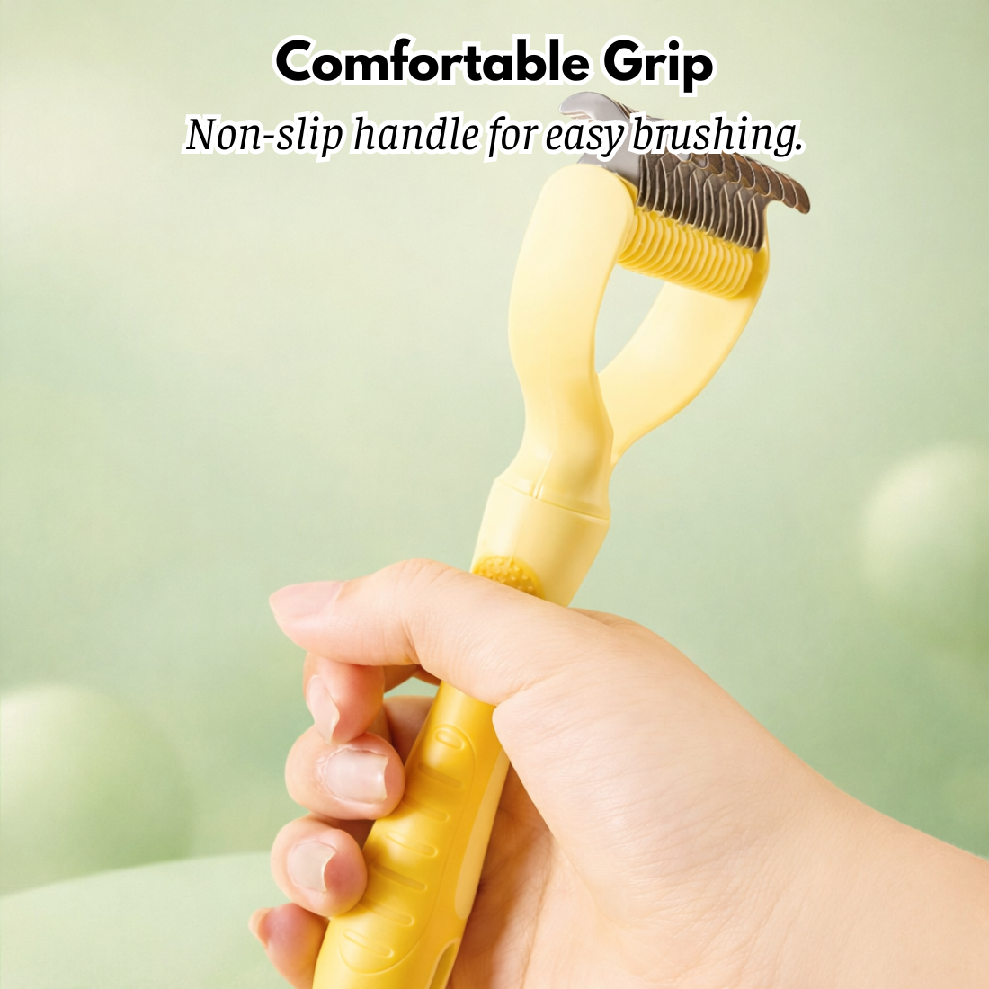 Pet Deshedding & Detangling Comb – Removes Loose Hair Fast