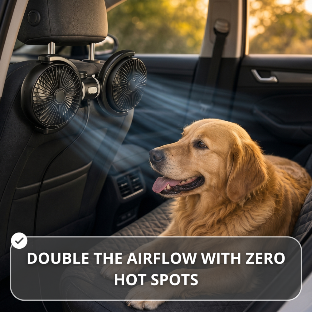 PekoPets™ Backseat Dog Cooling Fans (USB-A)