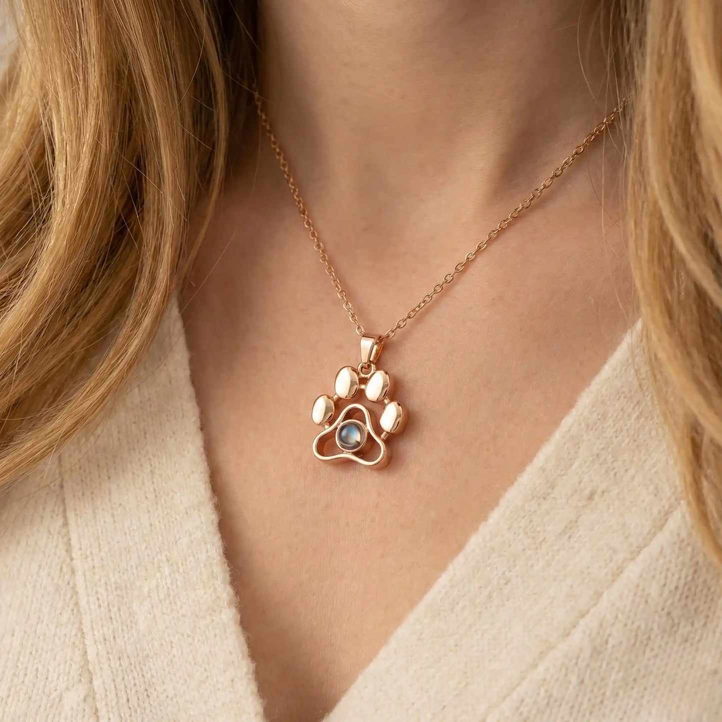 Paw Projection Necklace