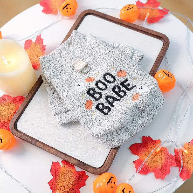 Halloween Dog Sweater - Boo Babe