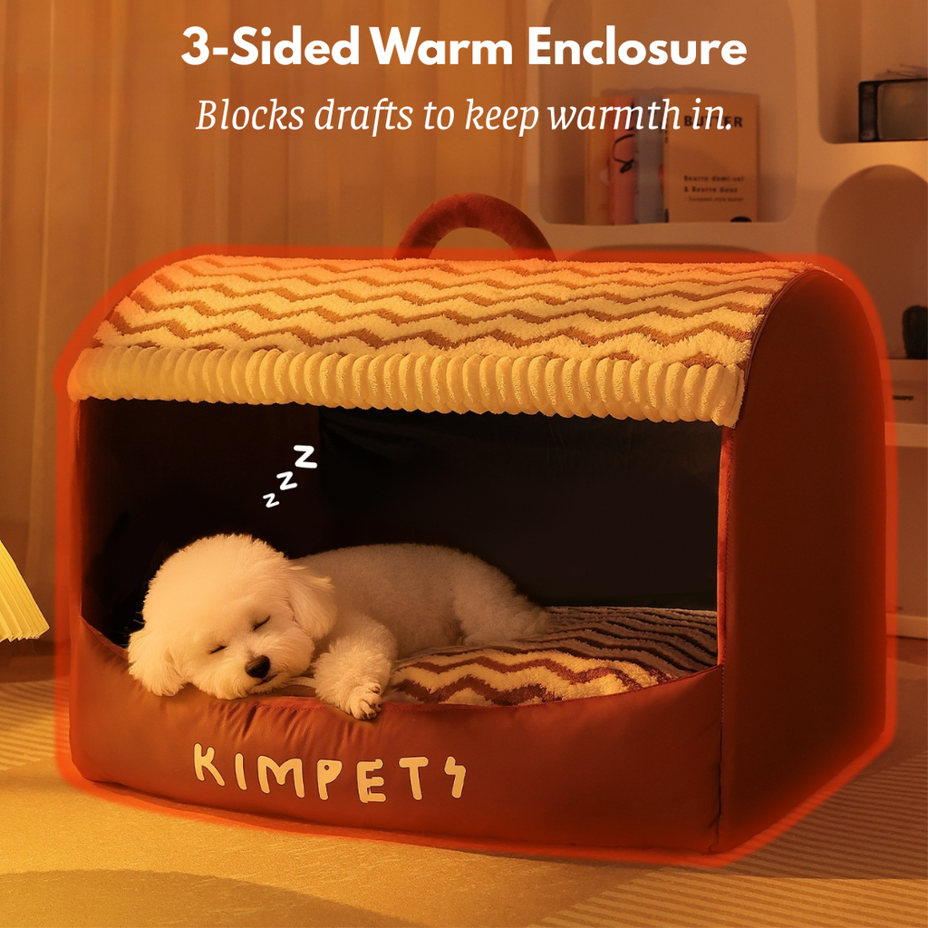 Anxiety Relief Pet House for Dogs & Cats, Cozy Covered Design