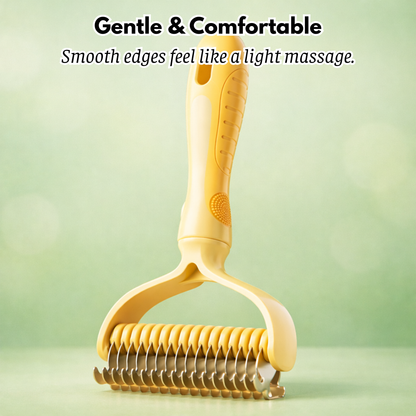 Pet Deshedding & Detangling Comb – Removes Loose Hair Fast
