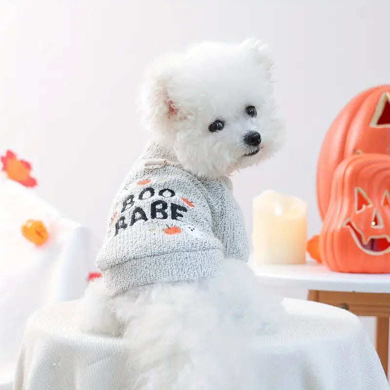 Halloween Dog Sweater - Boo Babe