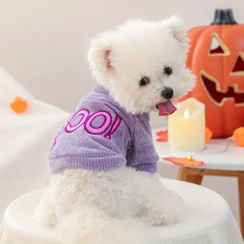 Halloween Dog Sweater - Boo!