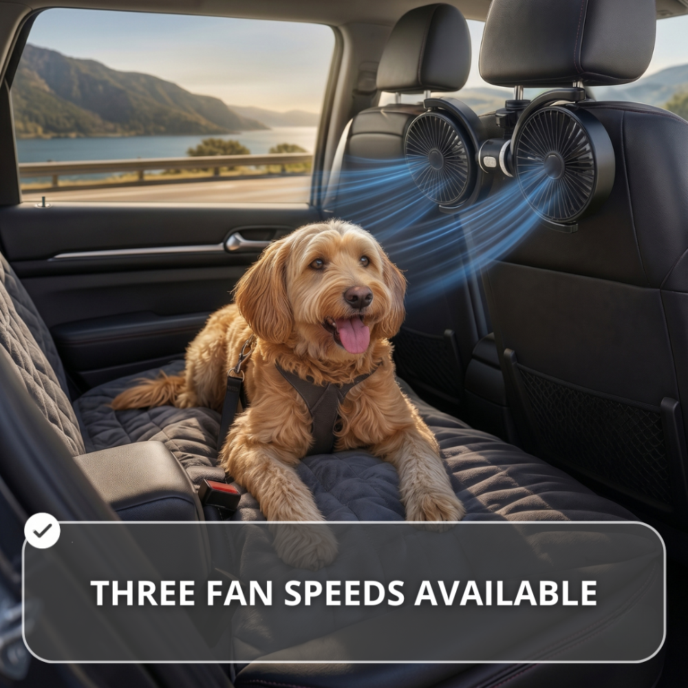 PekoPets™ Backseat Dog Cooling Fans (USB-A)