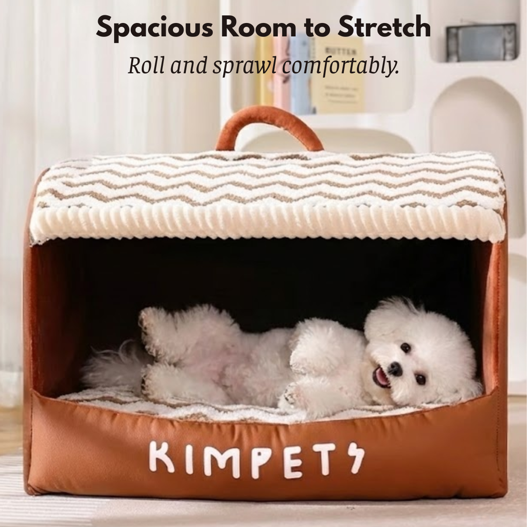 Anxiety Relief Pet House for Dogs & Cats, Cozy Covered Design