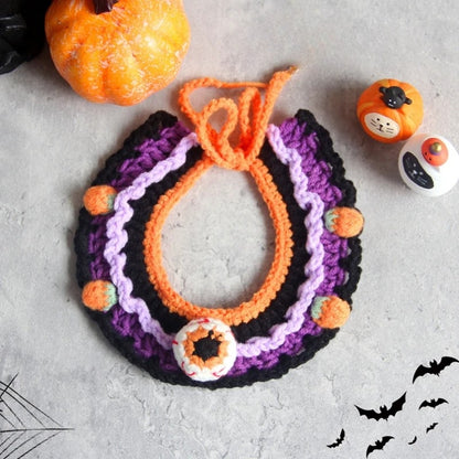 Crochet Halloween Cat Collar