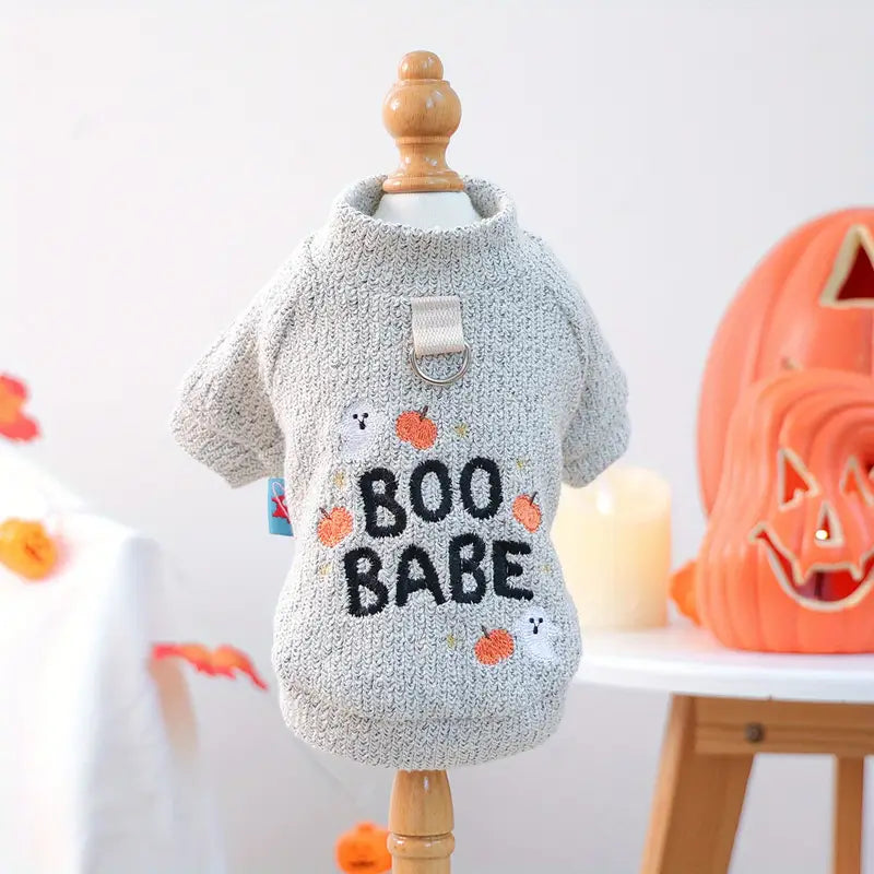 Halloween Dog Sweater - Boo Babe