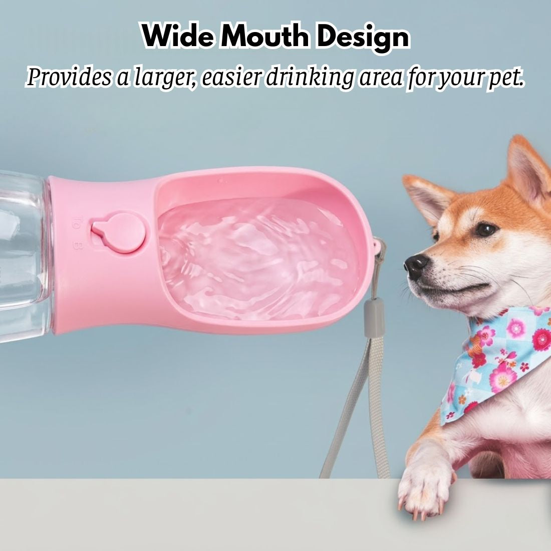 Portable 3-in-1 Dog Water Bottle