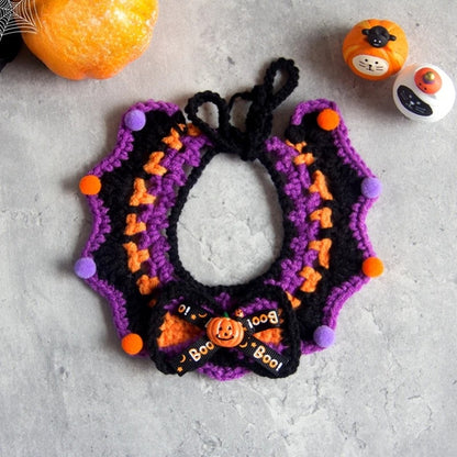 Crochet Halloween Cat Collar