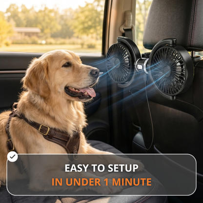 PekoPets™ Backseat Dog Cooling Fans (USB-A)