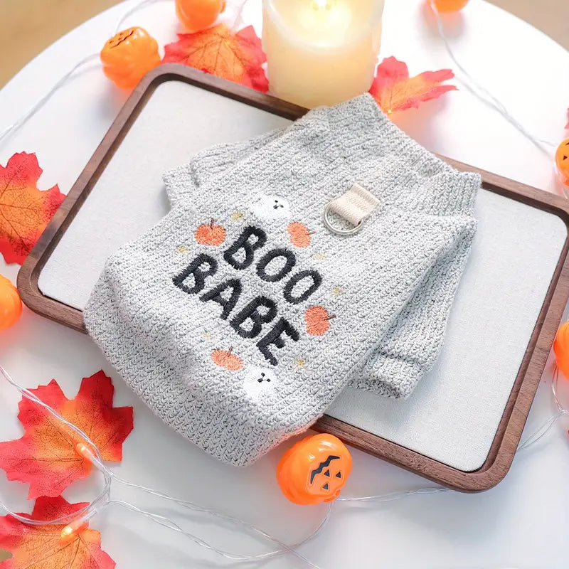 Halloween Dog Sweater - Boo Babe