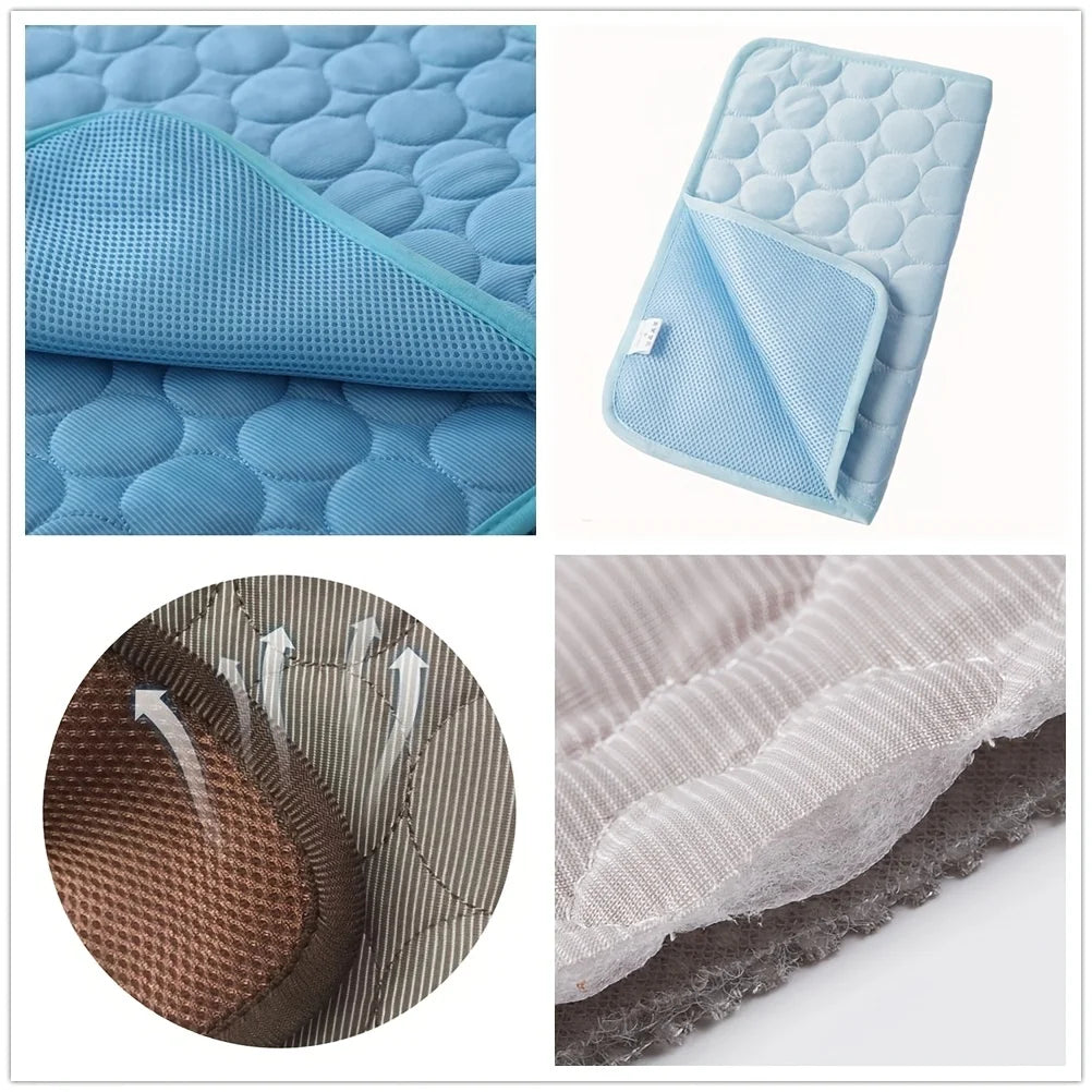 Dog Cooling Mat – Self-Cooling Pad for Dogs & Cats, Ice Silk, Washable, Extra Large