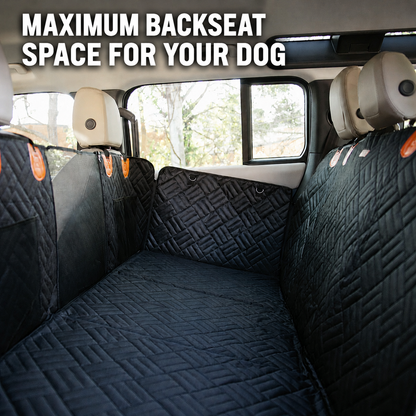 PekoPets K9™ Waterproof Hard Bottom Dog Car Hammock with Mesh Window & Free Safety Belt