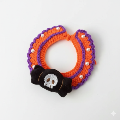 Crochet Halloween Cat Collar