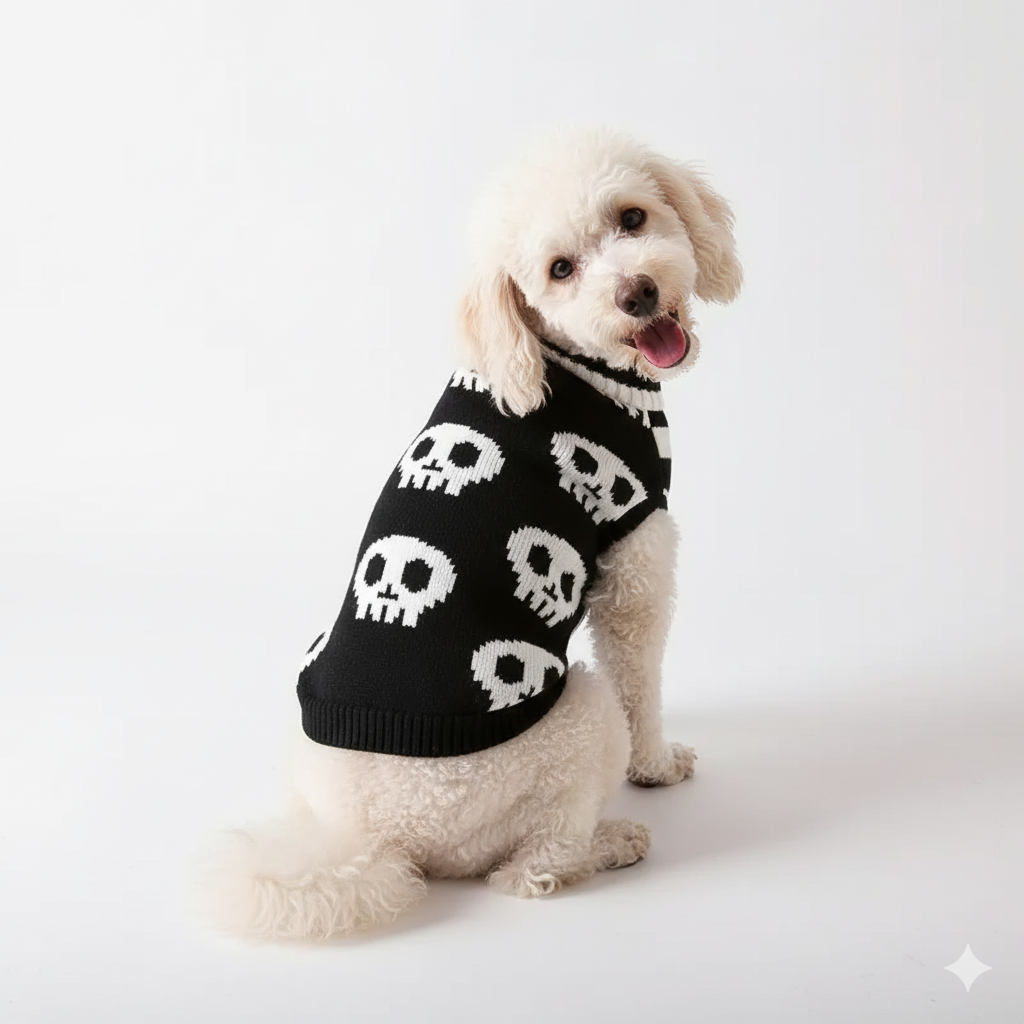 Halloween Dog Sweater - Skull