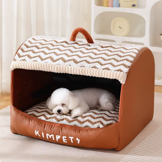 Anxiety Relief Pet House for Dogs & Cats, Cozy Covered Design