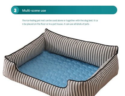Dog Cooling Mat – Self-Cooling Pad for Dogs & Cats, Ice Silk, Washable, Extra Large