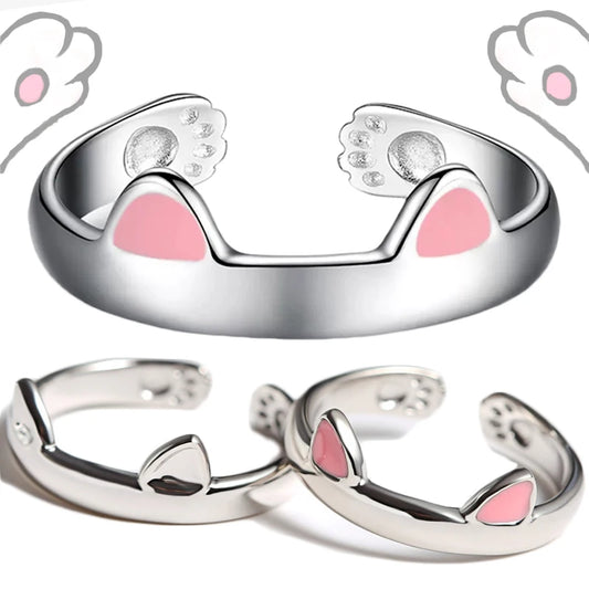 Adjustable Cat Ears Ring – Cute Matching Gift for Cat Lovers