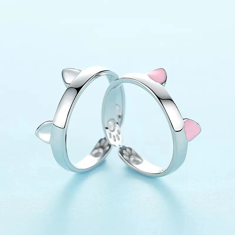 Adjustable Cat Ears Ring – Cute Matching Gift for Cat Lovers