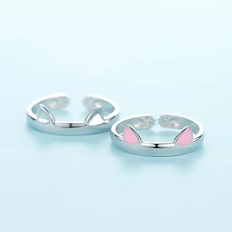 Adjustable Cat Ears Ring – Cute Matching Gift for Cat Lovers