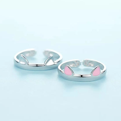 Adjustable Cat Ears Ring – Cute Matching Gift for Cat Lovers