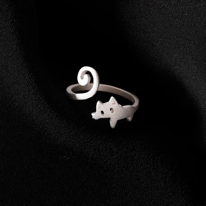 Adjustable Cat Ring – Cute Open Design for Cat Lovers