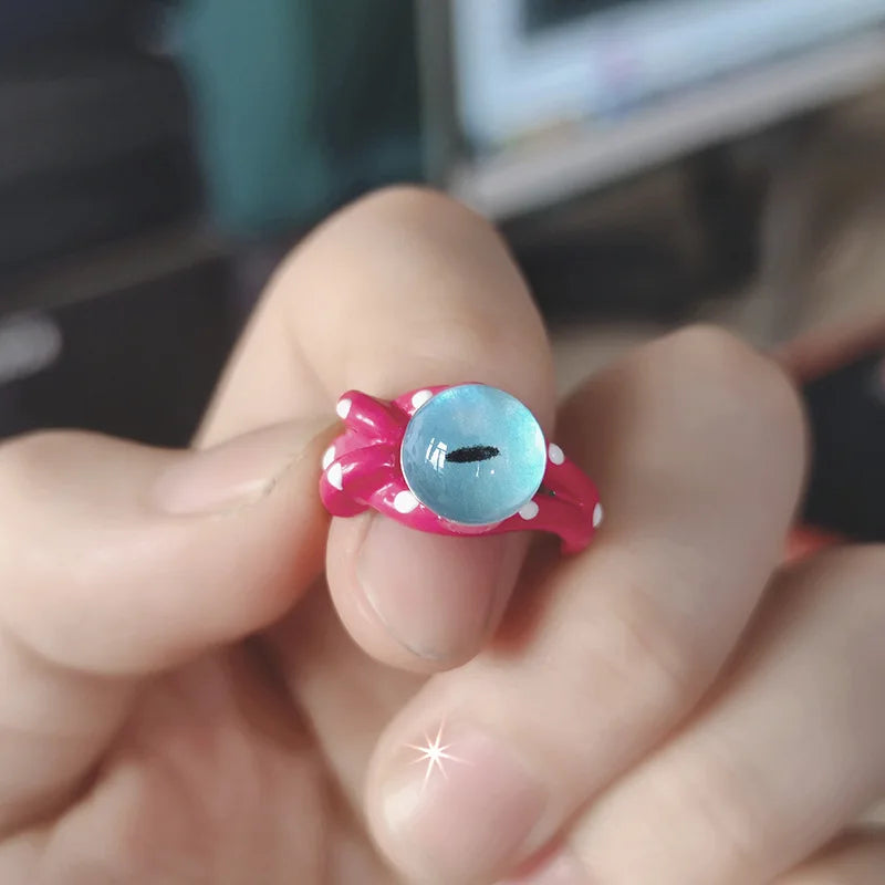 Adjustable Punk Eye Ring – Cute & Creepy Jewelry for Women