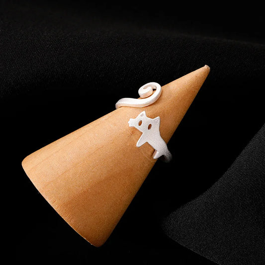 Adjustable Cat Ring – Cute Open Design for Cat Lovers